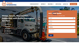 Website design for Texas Hydrovac