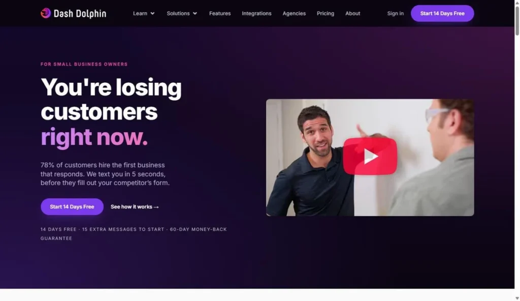 Website design for Dash Dolphin