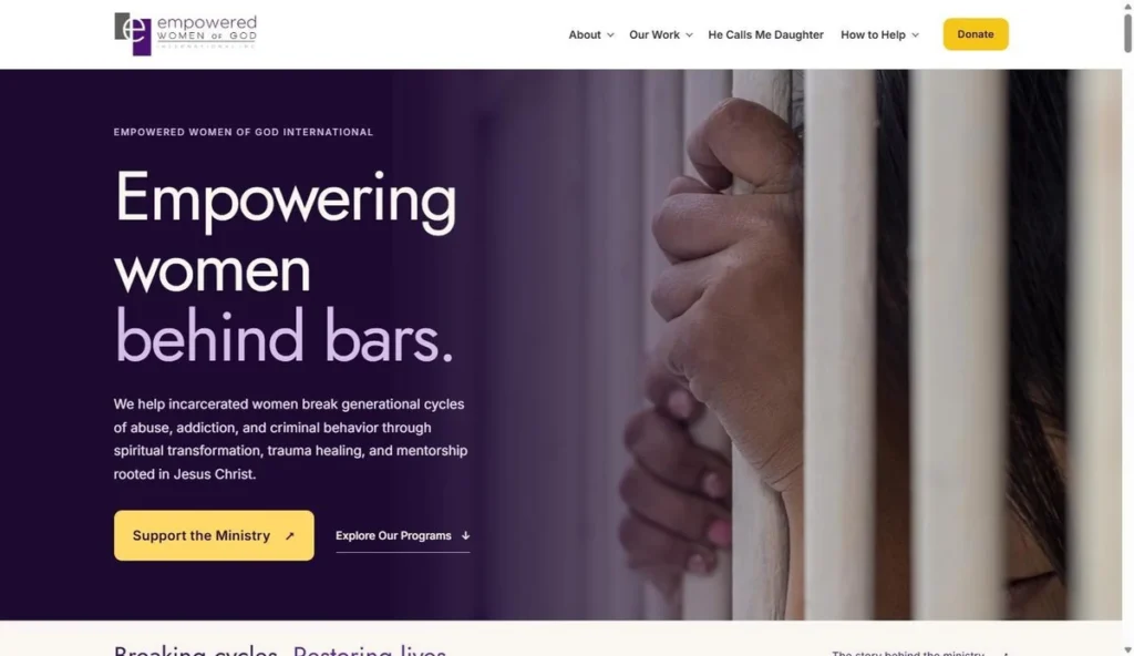 Website design for Empowered Women of God
