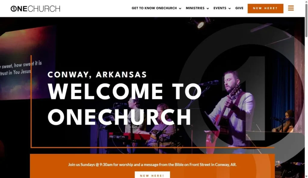 Website design for ONECHURCH Conway